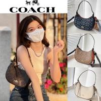 ราคา COACH/coach กระเป๋าสะพายไหล่ลายซีคลาสสิก PVC พร้อมหนังใหม่กระเป๋าเสี้ยวกระเป๋ารักแร้ย้อนยุค 7257 สีกาแฟ (23446839899)