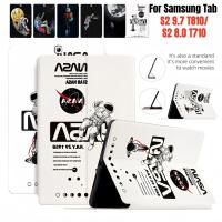 ราคา สําหรับ Samsung Galaxy Tab S2 8.0 9.7 แฟชั่น NASA นักบินอวกาศปลอก SM-T810 T813N T819N T815Y T819Y T710 T719N T715Y T719Y T719Y คุณภาพสูง PU หนังฝาครอบป้องกัน (27342139015)