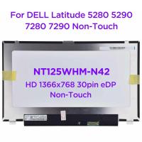 ราคา 12.5 นิ้วแล็ปท็อปหน้าจอ LCD NT125WHM-N42 B125XTN01.0 HW4A สําหรับ DELL Latitude 5280 5290 7280 7290 02HY74 Non-Touch HD1366x768 30pins eDP (28931424576)