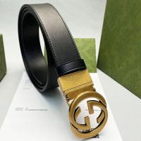 ราคา GUCCI1314 เข็มขัดผู้ชายสไตล์ใหม่หัวเข็มขัดทองแดงกางเกงเข็มขัดลําลองทุกการแข่งขัน (43621841636)