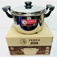 ราคา ZEBRA หม้อหุงต้ม สเตนเลส 28 ซม. รุ่น Carry ความจุ 9.5 ลิตร หนา 0.8 มม. ตราหัวม้าลาย ใช้กับเตาไฟฟ้าได้ (27637491757)