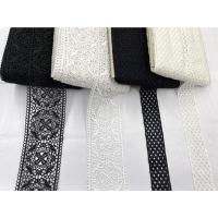 ราคา ลูกไม้ ลูกไม้ระบาย ลูกไม้แต่งเสื้อ สีขาว สีดำ กว้าง 4-8 เซนติเมตร (2494621383)