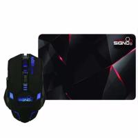 ราคา Signo Mouse And Mousepad LED Gaming GM-909BLK (1469367642)