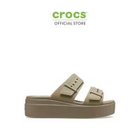 ราคา ส่งต่อ CROCS รองเท้าแตะผู้หญิง BROOKLYN BUCKLE LOW WEDGE รุ่น 207431260 - KHAKI (28562543729)