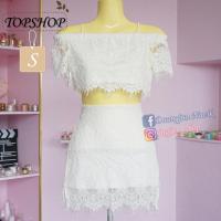 ราคา ( โล๊ะตู้ ส่งต่อ ) ชุดเซทลูกไม้ งานป้าย : topshop แท้ (2110892490)