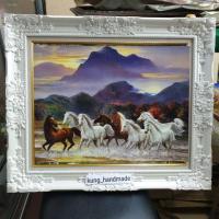 ราคา กรอบรูป รูปม้า ภาพม้า รูป ม้าวิ่ง 8 ตัว ติดบ้าน ร้านค้า ของขวัญ ขึ้นบ้านใหม่ (7119183683)