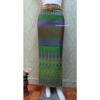 ราคา ผ้าถุงไหม ผ้าซิ่นไหม ผ้ามัดหมี่ฝ้ายย้อมคราม ขนาด2 หลา (1499262974)