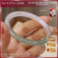 ราคา Bach Nguyet Quang หยกสร้อยข้อมืออาเกตสีขาวสีเขียวพร้อมตะเกียบเรืองแสงเสาหิน Duyson Gems (41452964352)