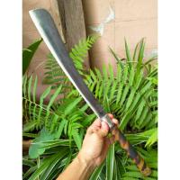 ราคา มีดอีโต้ มีดพร้าโต้ มีดใช้งาน มีดแคมป์ มีดเดินป่า มีดสนาม ใบ 13.7” ตลป. ตีร้อนชุบแข็ง ผิวไฟ ด้ามไม้ไผ่ คอกั่นมีดสแตนเลส (29611397618)