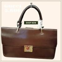 ราคา Gucci Women's Leather Handbag มือสองของแท้ สภาพใหม่กริ๊บ เหมือนไม่เคยใช้งาน (29128995395)