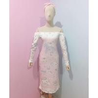 ราคา เดรสปาดไหล่พิมพ์ลายน่ารักทั้งตัว งานป้าย แบรนด์ Macaron (2158789509)