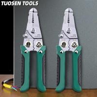 ราคา TUOSEN คีมปอกสายไฟ คีมปลอกสายไฟ อเนกประสงค์ คีมตัด คีมปอก คีมตัดสายไฟ คีมย้ำหางปล อุปกรณ์คีมปอกสายไฟ คีมสาย (22622742028)