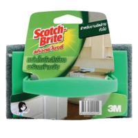 ราคา แผ่นใยขัดสีเขียว 3M พร้อมด้ามจับ Scotch-Brite สำหรับงานขัดล้างทั่วไป (6961019486)