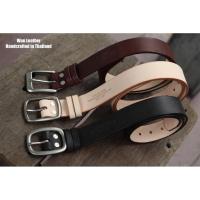 ราคา เข็มขัดหนังแท้ 100% หนังฟอกฝาดอาร์เจนตินา สินค้างานแฮนด์เมด (521092582)