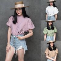 ราคา เสื้อตัวเก๋โทนสีอุ่น ใส่แล้วน่ารักแขนพุ่มกระปุก รูปจริงงานขาย (3604643552)