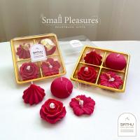 ราคา ✨️เทียนหอมขนมโมทกะ ลาดู ดอกกุหลาบ ดอกชบา ถวายพระแม่อุมาเทวีสายมู ของไหว้เทียนหอมบูชาองค์เทพ ️✨ (40870524566)