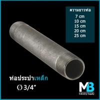 ราคา แป๊บประปา 3/4” (6 หุน) ตัดสั้น เกลียวหัวท้าย ท่อประปาเหล็ก ยาว 7-25 cm สำหรับงานประปา งานเฟอร์นิเจอร์ ลอฟต์ (3026698523)