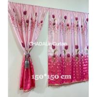 ราคา ม่านสอดลวด ผ้าม่านสอดลวด ม่านหน้าต่างแบบสอดลวด 120*150ซม. (23044728968)
