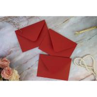 ราคา ซองพรีเมียม ไร้กลิ่น สีแดงสด ขนาด 5x7 นิ้ว หนา 120 แกรม!! ทรงยุโรป ซองการ์ดแต่งงาน 50 ใบ (2425044171)