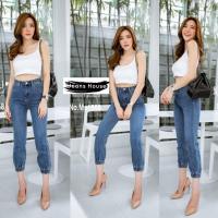 ราคา My Style กางเกงยีนส์ขายาวเอวสูง ทรงบอย MS1568 (9151690608)