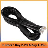 ราคา 6P6C RJ11 โทรศัพท์ Extension Fax Modem Cable Line ความยาว 5M สีดํา (41812315424)