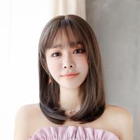 ราคา วิกผม พร้อมส่งวิกผม พรีเมี่ยม บ๊อบเท ประบ่า แสกกลาง หน้าม้า 36cm แถมnetฟรี วิกผมงานดีราคาถูก (11336848282)