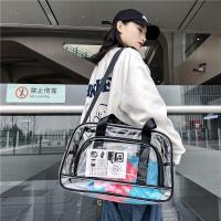 ราคา [พร้อมส่ง]กระเป๋าเดินทาง PVC ความจุสูงกระเป๋าเดินทางใสกระเป๋ายิม (28000692722)