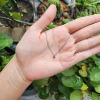 ราคา สร้อยคอเงินญี่ปุ่นวินเทจสวยงามพร้อมหินทับทิมสไตล์มินิมอล SV925 Made in Japan - emvanang (26327095823)