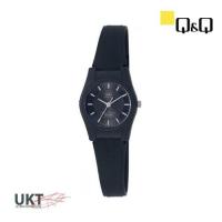 ราคา Q&Q Japan Original นาฬิกา สำหรับผู้หญิง สายพลาสติก PU สีดำ VQ03J008Y (20070872407)