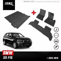 ราคา BMW X5 F15 ปี 2015 2016 2017 2018 2019 พรมปูพื้นรถยนต์ 3D พร้อมถาดท้าย (23130503469)