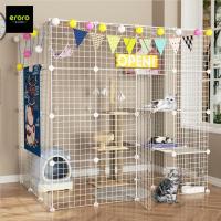 ราคา ERORO กรงแมว ขนาดใหญ่ DIYกรงหมา คอกกรงแมวและสุนัข คอกกรงสัตว์เลี้ยง ประกอบง่าย ทนนาน จัดเก็บสะดวก (27918452983)
