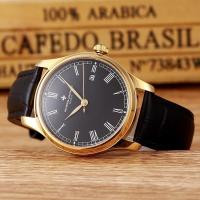 ราคา Fiftysix หน้าปัดปฏิทินบรรยากาศระดับพรีเมียมสีดํา, Vacheron Constantin สบายทนทานนาฬิกาสีดําสายหนังนา (29358203447)