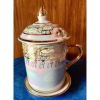 ราคา แก้วน้ำมุกเส้นทอง#แก้วมัค (14506059076)