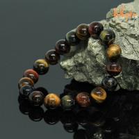 ราคา หินสามทหารเสือ ไทเกอร์อายส์ 3 สี ขนาด 12 มิล Tiger Eye กำไลหินแท้ หินสีน้ำตาล หินสีแดง หินสีน้ำเงิน by.ออมทอง (3231625032)