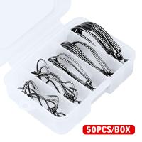 ราคา จิ๊กตะขอเบ็ดตกปลา ขนาดใหญ่ สีดํา ขนาด 1/0-5/0 พร้อมกล่องพลาสเตอร์ 50 ชิ้น (19625461941)