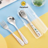 ราคา PAช้อนส้อมเด็กสแตนเลส 304 ลายการ์ตูน อาหารเด็ก ช้อนส้อมน่ารัก ช้อนข้าว (40914148068)