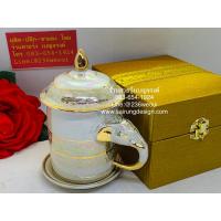 ราคา ถูกมาก แก้ว หูช้าง มุก แก้วเบญจรงค์ เซรามิก ลายดอกไม้ ขอบทอง แก้วน้ำ แก้วชา กาแฟ ของขวัญ งานเกษียณ งานแต่ง ของฝากไทย (11947256372)