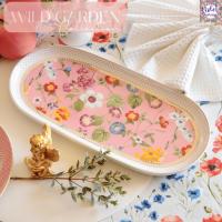 ราคา Violet Flamingo - Wild Garden จานวงรี 13 นิ้ว ลายดอกไม้หวานละมุน จานขนม ถาดขนม วัสดุ New Bone China พร้อมกล่อง (41350379713)