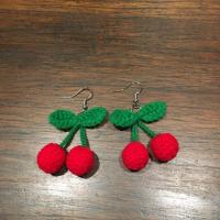 ราคา ต่างหูเชอร์รี่ ต่างหูเชอร์รี่ไหมพรม (2729363406)