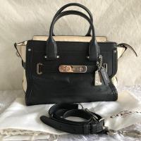 ราคา COACH มือสอง แท้ รุ่น 55193 SWAGGER 27 ขนาดกลาง หนังแกะสภาพสวย (24256815563)