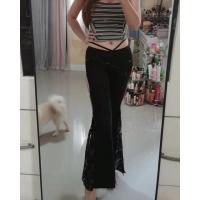 ราคา กางเกงขาม้า เอวต่ำ เอวมีดีเทลดูเซ็กซี่ ขาผ่าข้างสูง แต่งเพชรเทียม ปลายขาแต่งผ้าลูกไม้ ใส่สวยมากค่ะ (18449671457)