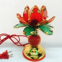 ราคา โคมไฟดอกบัวคริสตัล 1 คู่ ทรงเตี้ย (91306307)