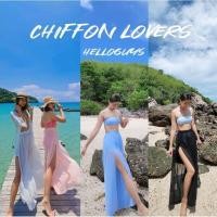 ราคา HELLO GUYS.พร้อมส่ง กางเกงชีฟองผ่าข้าง (9950414067)