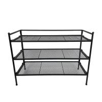ราคา HAWDD - ชั้นเหล็กวางรองเท้า 3 ชั้น 67.3x30x48.5 cm (สีดำ) (17498637013)