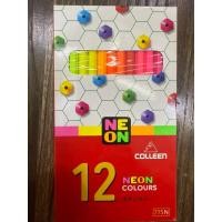 ราคา สีไม้ สีไม้ครอลีน colleen 12สี NENO Colours ดินสอสี สีคอลีน สีสดใส (1แท่งมี1สี) (27088865534)