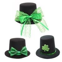 ราคา Crazy St Patrick วันหยุดคลิปผม Fedora หมวกผม Pin Carnival Celebration Hairclip ผู้ใหญ่เด็ก Universal Headwear ผม (44216938913)
