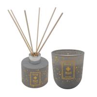 ราคา ก้านไม้หอมปรับอากาศและเทียนหอม GLITTER รุ่น KL481DCS2-GY กลิ่น SAGE & ICED MOONFLOWER (23804827718)