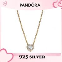 ราคา สร้อยข้อมือและจี้เงินสเตอร์ลิงแท้ 100% จาก PANDORA สร้อยคอหัวใจระยิบระยับ (42504681270)