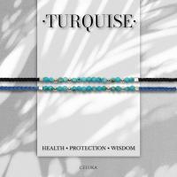 ราคา สร้อยข้อมือถักมินิมอลหินนำโชค เทอร์ควอยซ์(Turquoise) (11832231428)