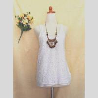 ราคา เสื้อกล้าม GAP White Brocade (8036193553)